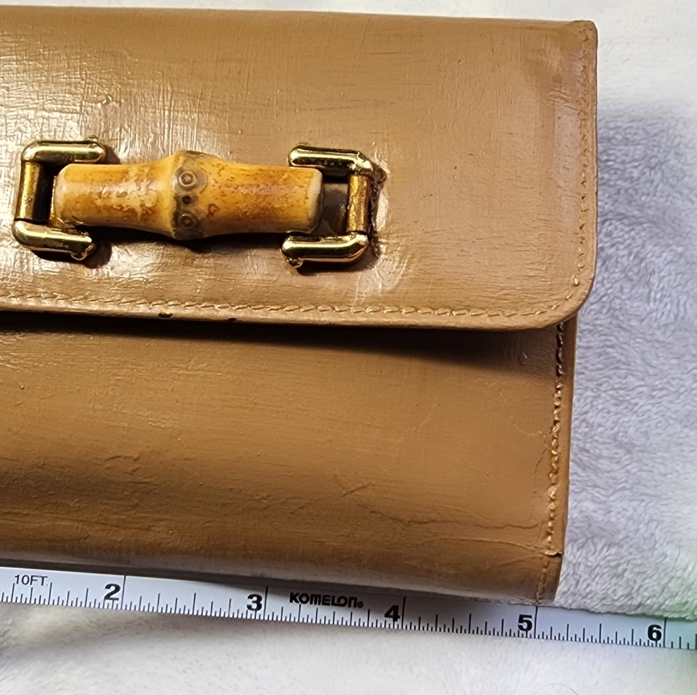 Gucci Tan Bamboo Accent Wallet